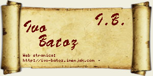 Ivo Batoz vizit kartica